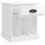 vidaXL Nočné stolíky 2 ks lesklé biele 43x36x50 cm – Obrázok 7