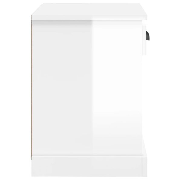 vidaXL Nočné stolíky 2 ks lesklé biele 43x36x50 cm – Obrázok 9
