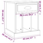 vidaXL Nočné stolíky 2 ks lesklé biele 43x36x50 cm – Obrázok 11