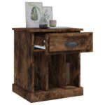 vidaXL Nočný stolík dymový dub 43x36x50 cm – Obrázok 5