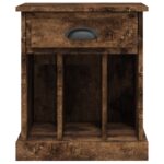 vidaXL Nočný stolík dymový dub 43x36x50 cm – Obrázok 7