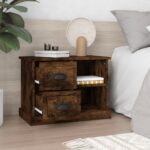 vidaXL Nočný stolík dymový dub 60x35,5x45 cm – Obrázok 3