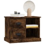 vidaXL Nočný stolík dymový dub 60x35,5x45 cm – Obrázok 4
