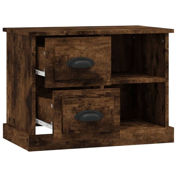 vidaXL Nočný stolík dymový dub 60x35,5x45 cm – Obrázok 6