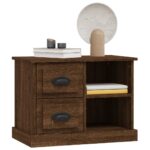 vidaXL Nočný stolík hnedý dub 60x35,5x45 cm – Obrázok 4