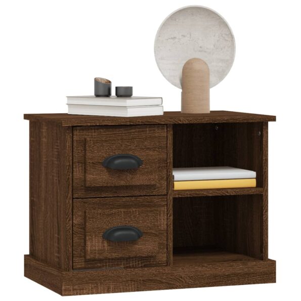vidaXL Nočný stolík hnedý dub 60x35,5x45 cm – Obrázok 4