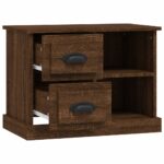 vidaXL Nočný stolík hnedý dub 60x35,5x45 cm – Obrázok 6