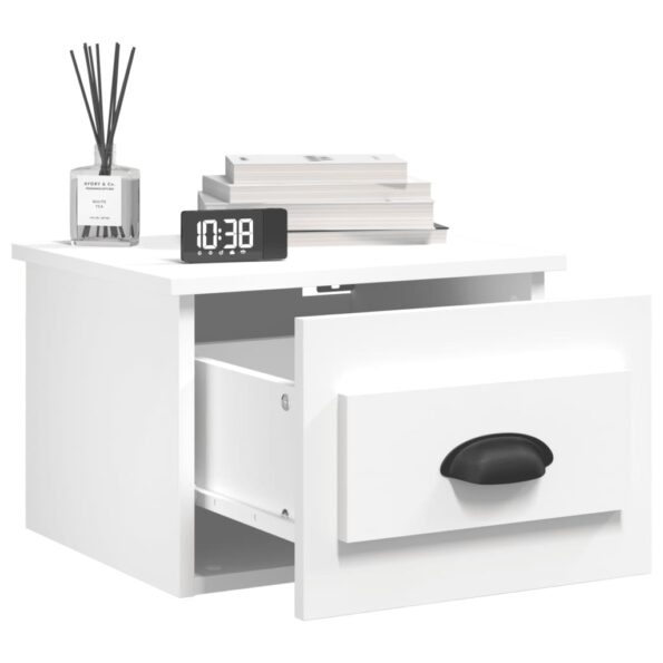 vidaXL Nástenné nočné stolíky 2 ks biele 41,5x36x28cm – Obrázok 4