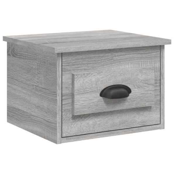 vidaXL Nástenné nočné stolíky 2 ks sivé dub sonoma 41,5x36x28cm – Obrázok 5