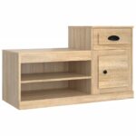 vidaXL Botník dub sonoma 100x42x60 cm kompozitné drevo – Obrázok 2
