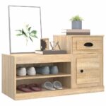 vidaXL Botník dub sonoma 100x42x60 cm kompozitné drevo – Obrázok 4