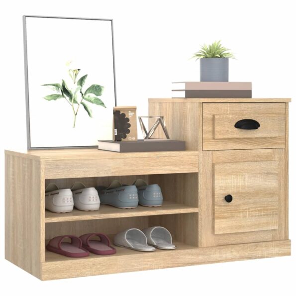 vidaXL Botník dub sonoma 100x42x60 cm kompozitné drevo – Obrázok 4