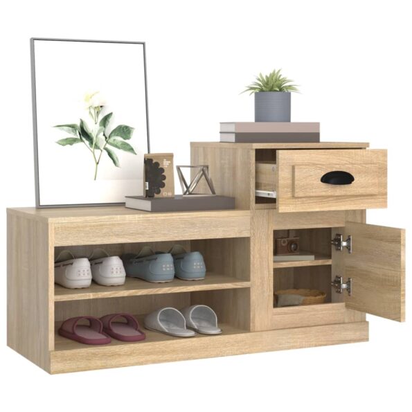 vidaXL Botník dub sonoma 100x42x60 cm kompozitné drevo – Obrázok 5