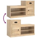 vidaXL Botník dub sonoma 100x42x60 cm kompozitné drevo – Obrázok 9