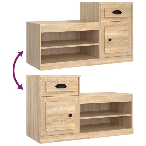 vidaXL Botník dub sonoma 100x42x60 cm kompozitné drevo – Obrázok 9