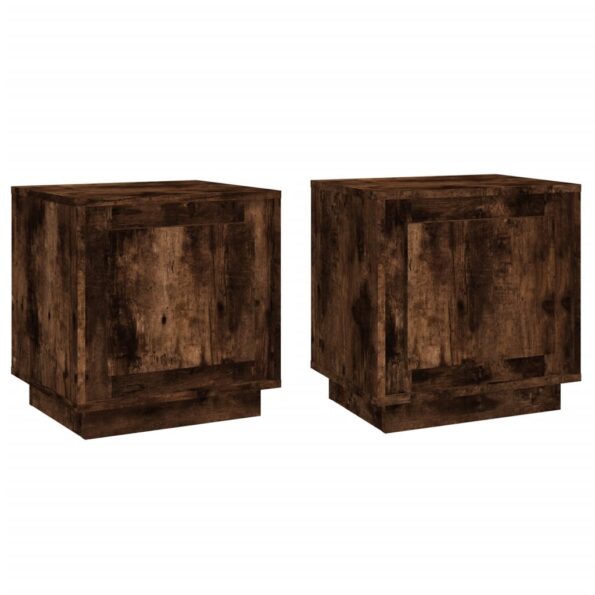 vidaXL Nočné stolíky 2 ks dymový dub 44x35x45 cm spracované drevo – Obrázok 2