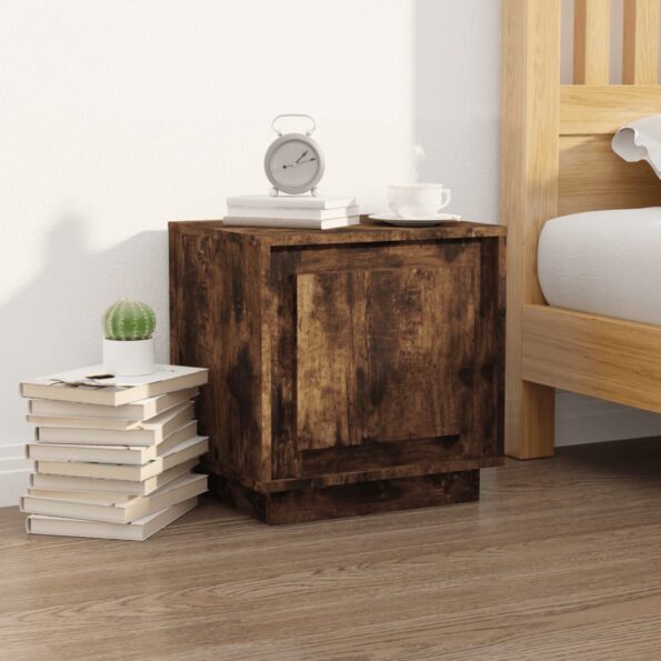 vidaXL Nočné stolíky 2 ks dymový dub 44x35x45 cm spracované drevo – Obrázok 3