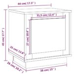 vidaXL Nočné stolíky 2 ks dymový dub 44x35x45 cm spracované drevo – Obrázok 11