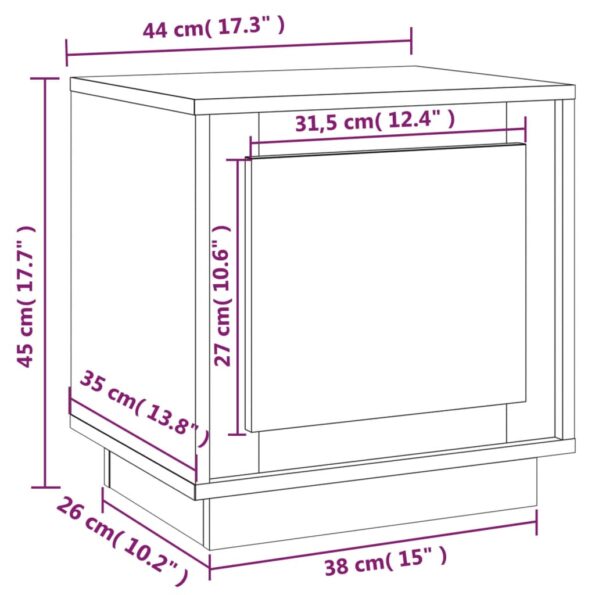 vidaXL Nočné stolíky 2 ks dymový dub 44x35x45 cm spracované drevo – Obrázok 11