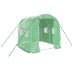 vidaXL Fóliovník s oceľovým rámom zelený 4 m² 2x2x2 m – Obrázok 2