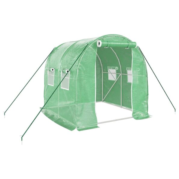 vidaXL Fóliovník s oceľovým rámom zelený 4 m² 2x2x2 m – Obrázok 2