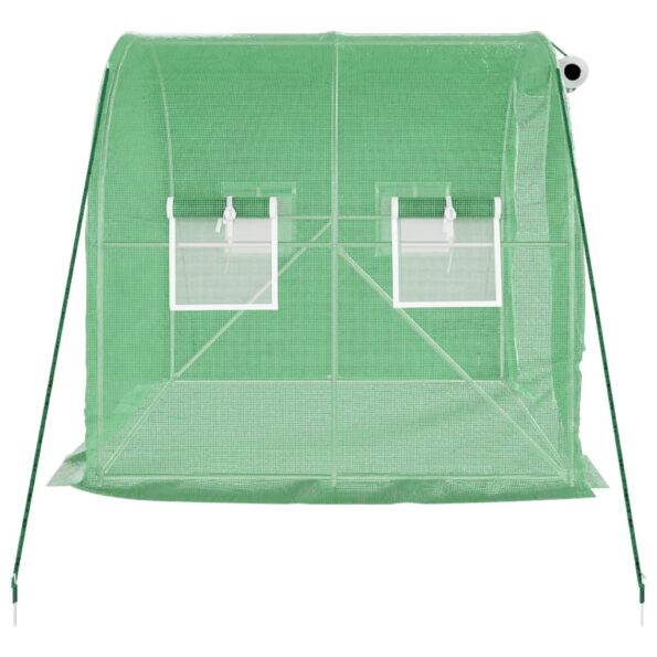 vidaXL Fóliovník s oceľovým rámom zelený 4 m² 2x2x2 m – Obrázok 5