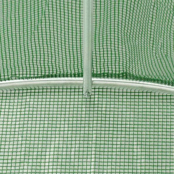 vidaXL Fóliovník s oceľovým rámom zelený 4 m² 2x2x2 m – Obrázok 9
