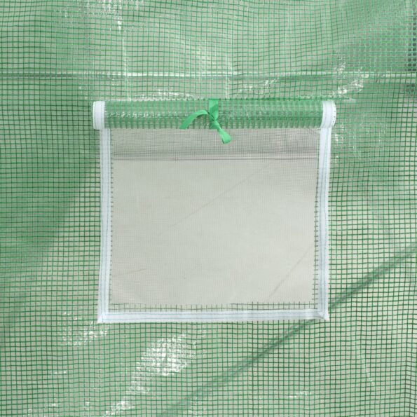 vidaXL Fóliovník s oceľovým rámom zelený 4 m² 2x2x2 m – Obrázok 10