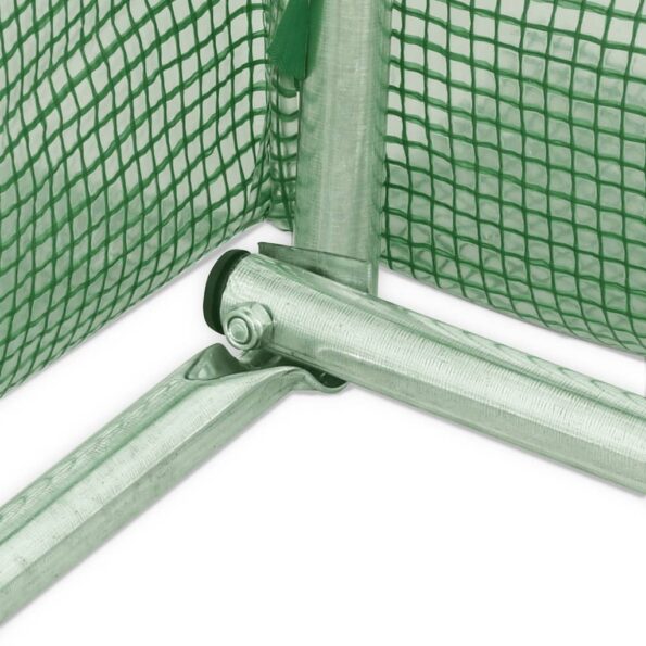 vidaXL Fóliovník s oceľovým rámom zelený 4 m² 2x2x2 m – Obrázok 11