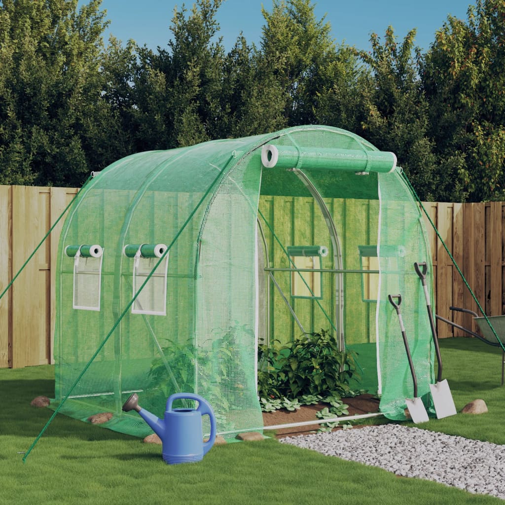 VXL8720845811785_m_en_hd_1.jpg vidaXL Fóliovník s oceľovým rámom zelený 4 m² 2x2x2 m – Obrázok 1