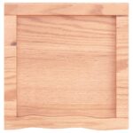 vidaXL Nástenná polica bledohnedá 40x40x(2-4) cm ošetrený masívny dub – Obrázok 5
