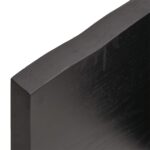 vidaXL Nástenná polica tmavohnedá 40x40x(2-4) cm ošetrený dubový masív – Obrázok 3