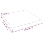 vidaXL Nástenná polica tmavohnedá 40x40x(2-4) cm ošetrený dubový masív – Obrázok 4