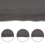 vidaXL Nástenná polica tmavohnedá 40x40x(2-4) cm ošetrený dubový masív – Obrázok 6