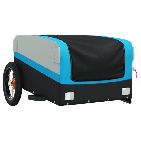 vidaXL Vozík za bicykel, čierno modrý 30 kg, železo – Obrázok 4