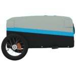 vidaXL Vozík za bicykel, čierno modrý 30 kg, železo – Obrázok 7