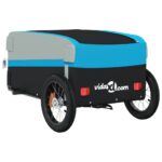 vidaXL Vozík za bicykel, čierno modrý 30 kg, železo – Obrázok 8