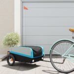 vidaXL Vozík za bicykel, čierno modrý 30 kg, železo