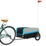 vidaXL Vozík za bicykel, čierno modrý 45 kg, železo – Obrázok 3