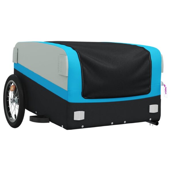 vidaXL Vozík za bicykel, čierno modrý 45 kg, železo – Obrázok 4