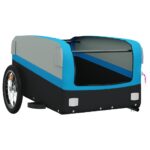 vidaXL Vozík za bicykel, čierno modrý 45 kg, železo – Obrázok 5