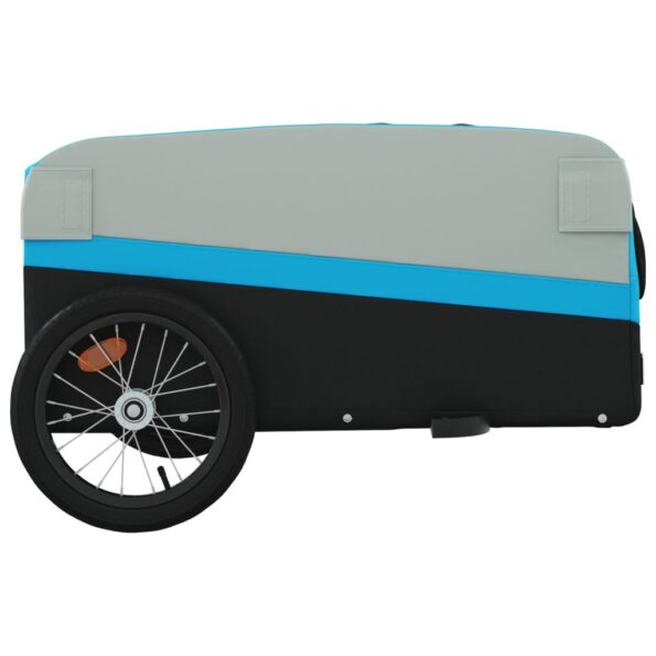 vidaXL Vozík za bicykel, čierno modrý 45 kg, železo – Obrázok 7