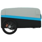 vidaXL Vozík za bicykel, čierno modrý 45 kg, železo – Obrázok 7