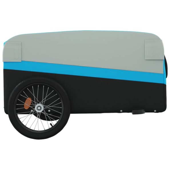 vidaXL Vozík za bicykel, čierno modrý 45 kg, železo – Obrázok 7