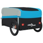 vidaXL Vozík za bicykel, čierno modrý 45 kg, železo – Obrázok 8