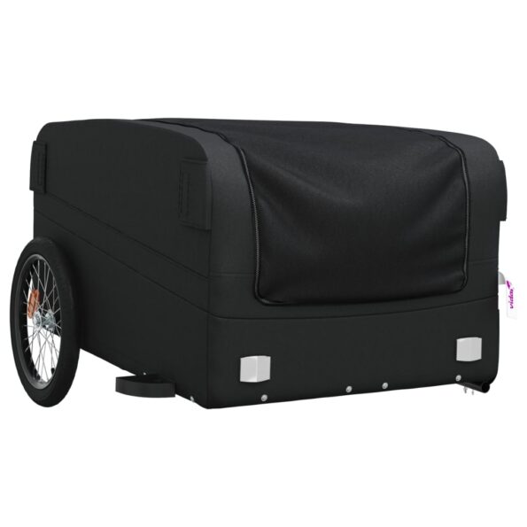 vidaXL Vozík za bicykel, čierny 45 kg, železo – Obrázok 4