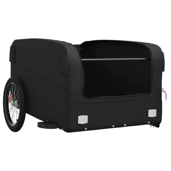 vidaXL Vozík za bicykel, čierny 45 kg, železo – Obrázok 5