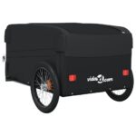 vidaXL Vozík za bicykel, čierny 45 kg, železo – Obrázok 8