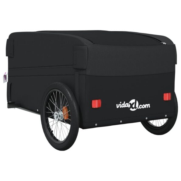 vidaXL Vozík za bicykel, čierny 45 kg, železo – Obrázok 8