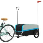 vidaXL Vozík za bicykel, čierno modrý 45 kg, železo – Obrázok 3